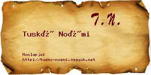 Tuskó Noémi névjegykártya